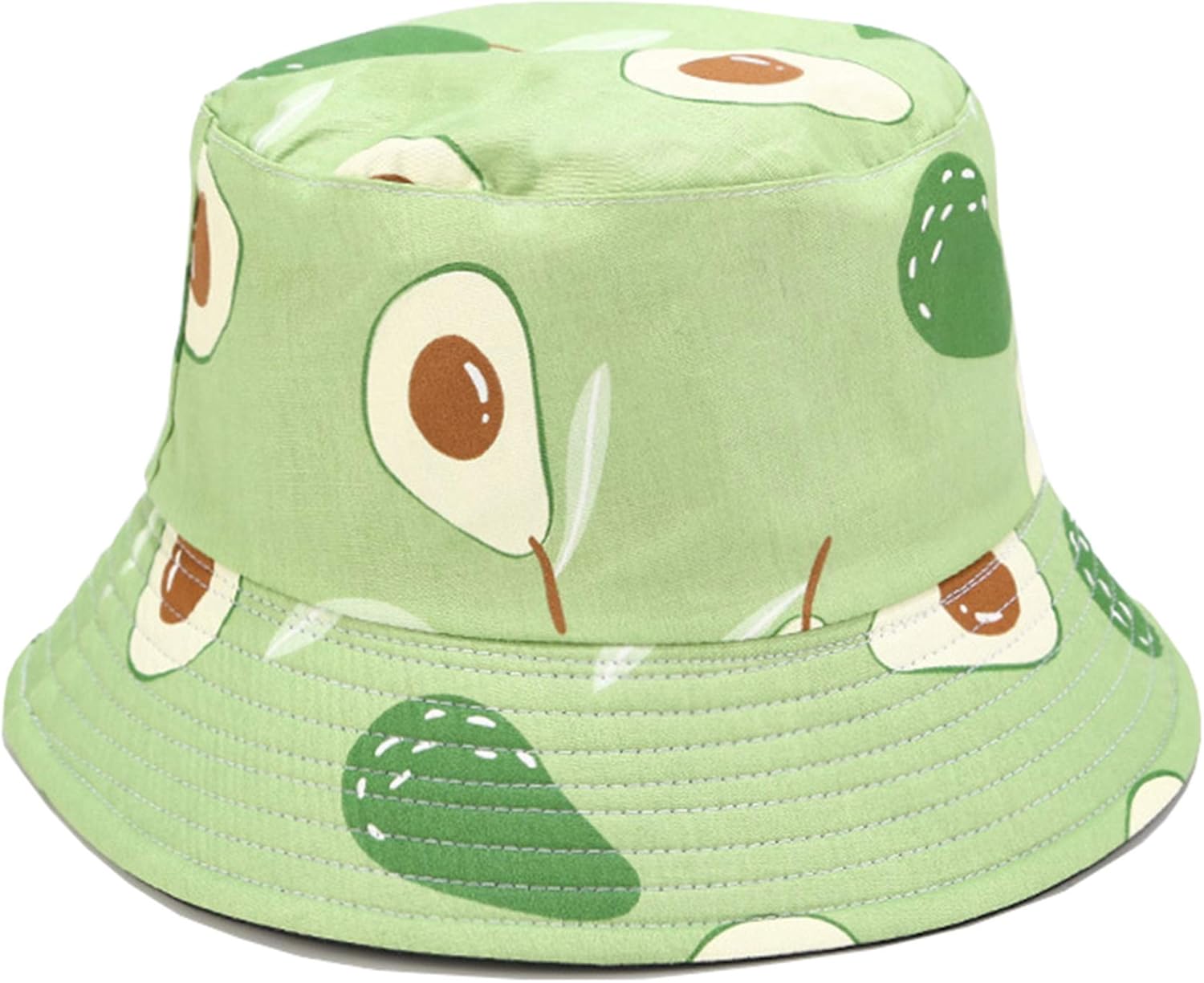 Mashiaoyi Unisex Print Double-Side-Wear Reversible Bucket Hat
