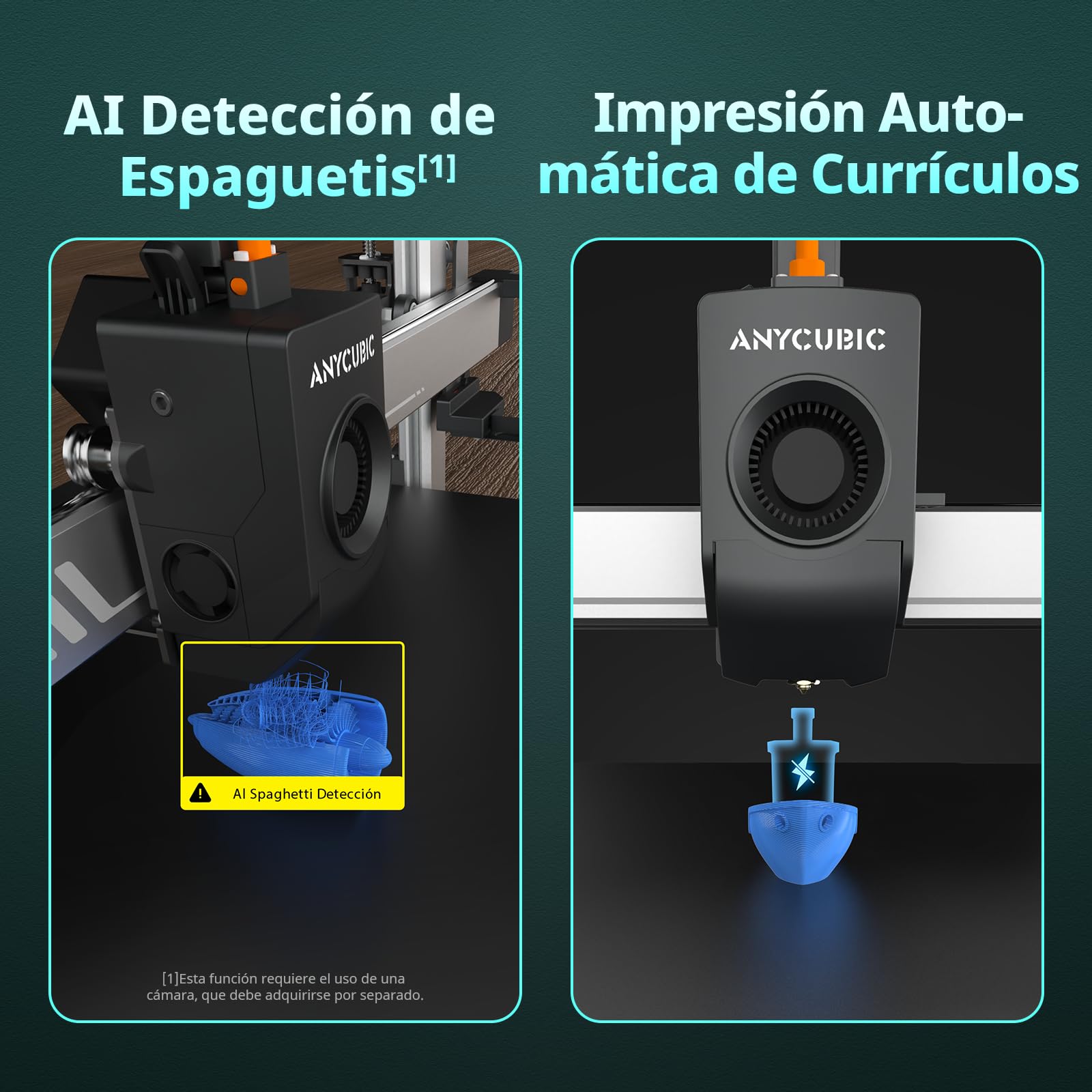 Anycubic Kobra 3 Max Combo Impresora 3D, con Intelligent ACE Pro,Soporta Impresión Mientras Seca, Gran Volumen de Impresión 450x450x500mm,600mm/s Alta Velocidad de Impresión,AI Detección de Espaguetis