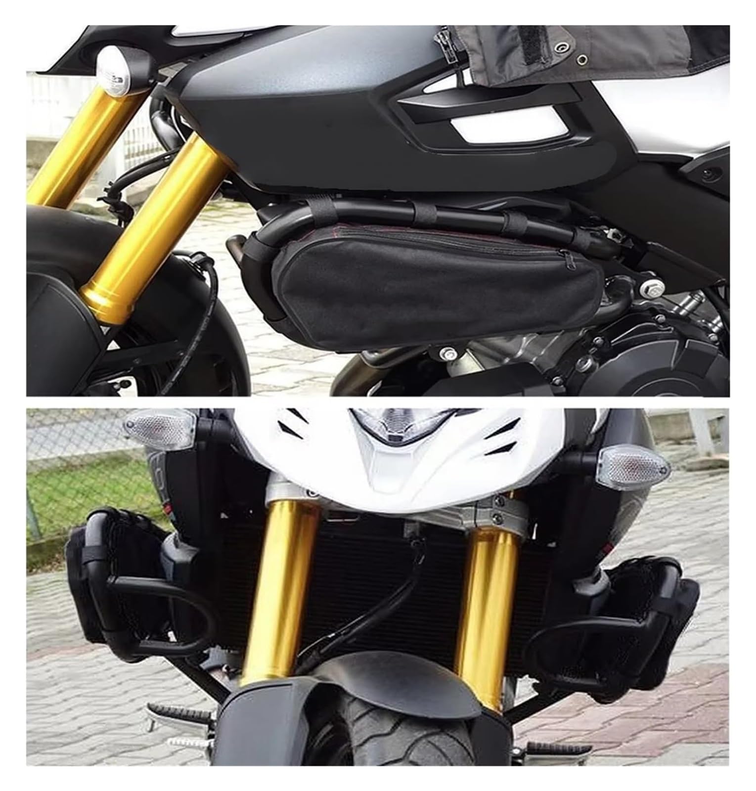 Moto Paraurti Borsa per Suzuki per V-Strom per DL1000 2014-2020 Telaio per Moto Barra di Protezione Laterale in Nylon Paraurti Borsa da Sella per Bagagli