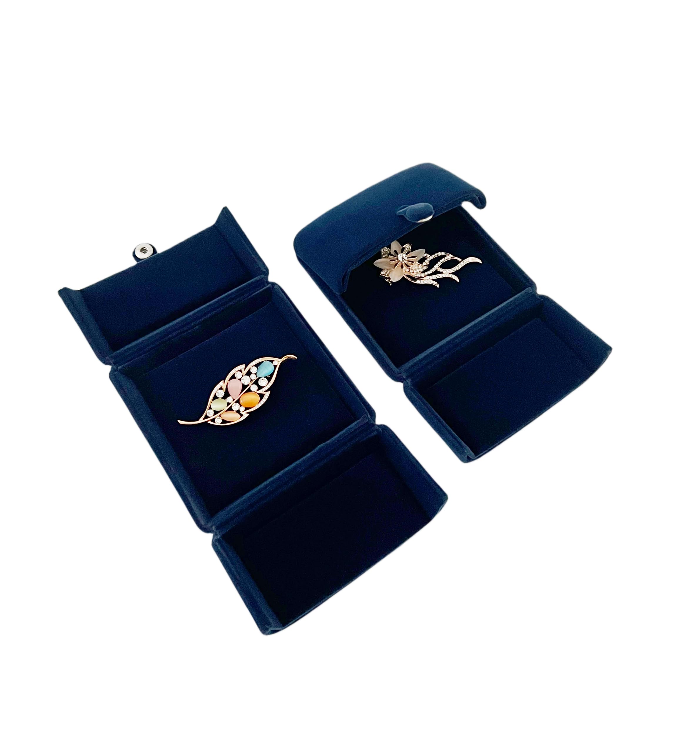 Amazon｜Svea Display ネイビーブルーベルベットジュエリーケース