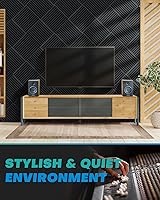 Vista 4 de Paquete de 50 paneles de espuma a prueba de sonido para paredes, 2 paneles de espuma acústica de 12 x 12 pulgadas, paneles acústicos de alta