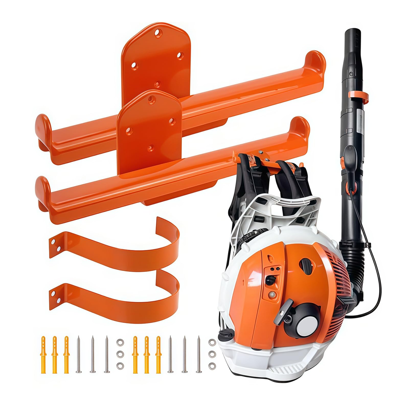 Elnwnnkc Space Saving Wall Bracket for Organizing Blowers and Sprayers in Garage or Shed Secure Hold Metal Hook