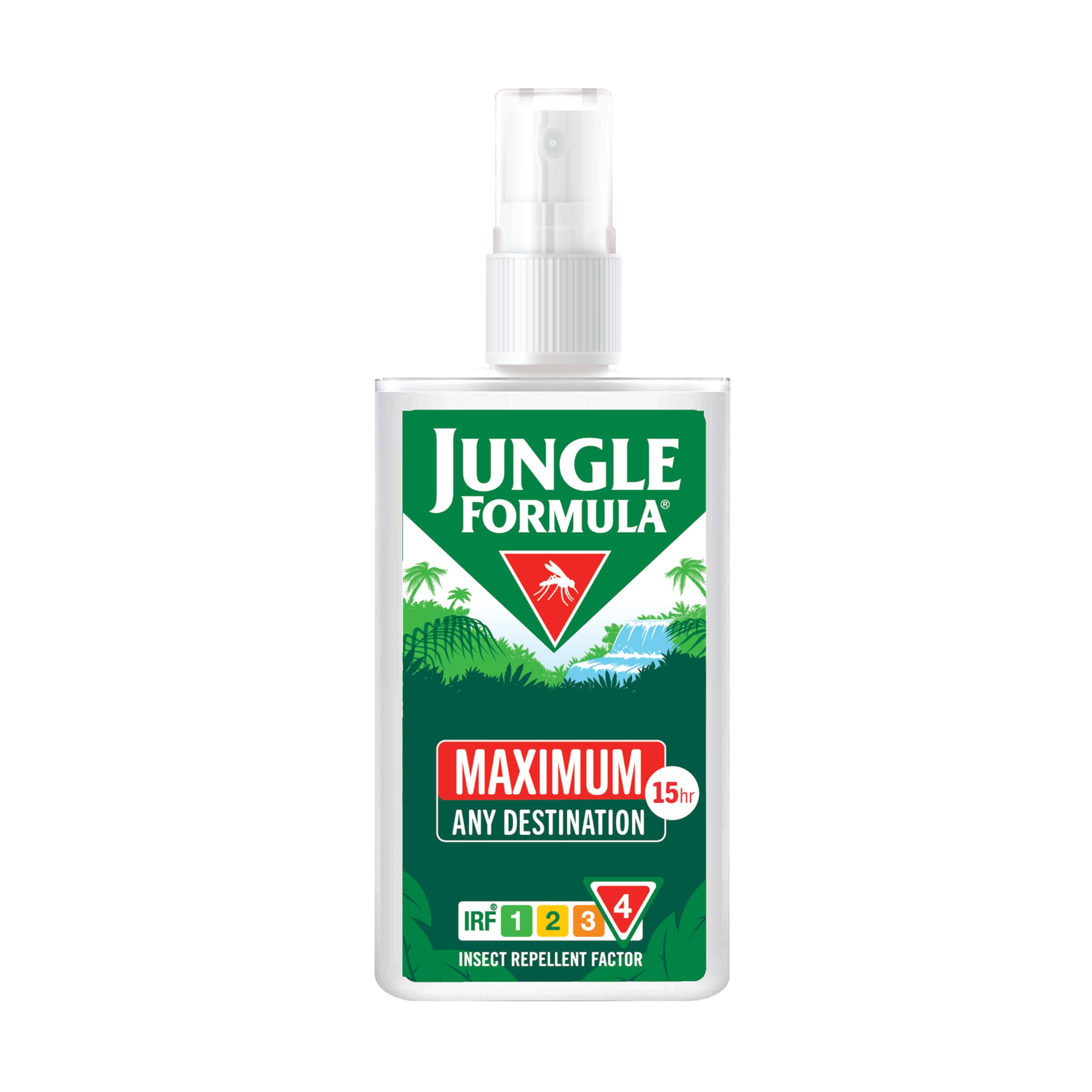 Jungle Formula Maximum Strength Insect Repellent Pump Spray (90ml - 50% DEET) - Up to 9 Hour Protection Against Mosquitoes, Ticks & Biting Insects - Mosquito Repellent for Travel & Domestic Use