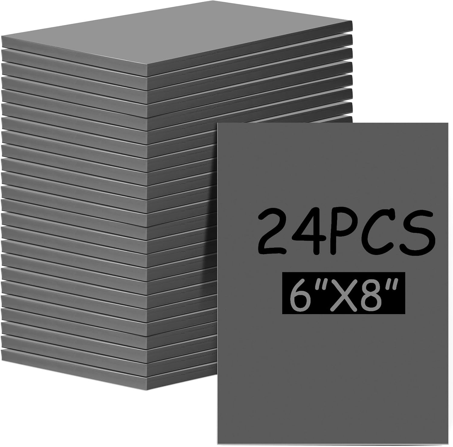 24 Pcs Gray Linoleum Block Rubber Stamp Carving Blocks Soft Linocut Blocks for Printmaking DIY Art Craft Projects and Scrapbooking (6 x 8 x 0.12 Inch)