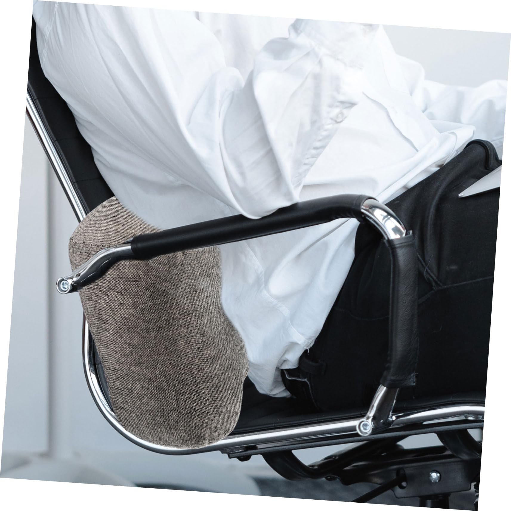 Almohada Lumbar y Funda de Lino Cojín Cómodo Relleno de Algodón PP para Aliviar Dolor y Fatiga, Soporte Adecuado para Coche y Oficina para Descanso y Postura