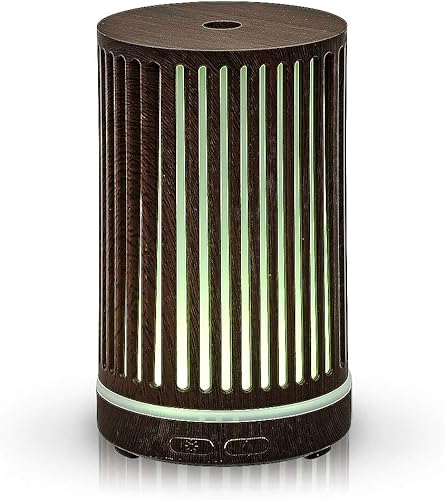 AROMAR Difusor de aceite ultrasónico y humidificador de niebla fría para aceites esenciales de aromaterapia con 7 colores LED y apagado automático