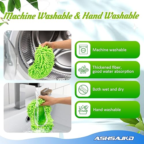 Miniatura 6 de Paquete de 4 almohadillas de repuesto reutilizables para trapeador, almohadillas de felpilla reutilizables compatibles con trapeadores Swiffer,