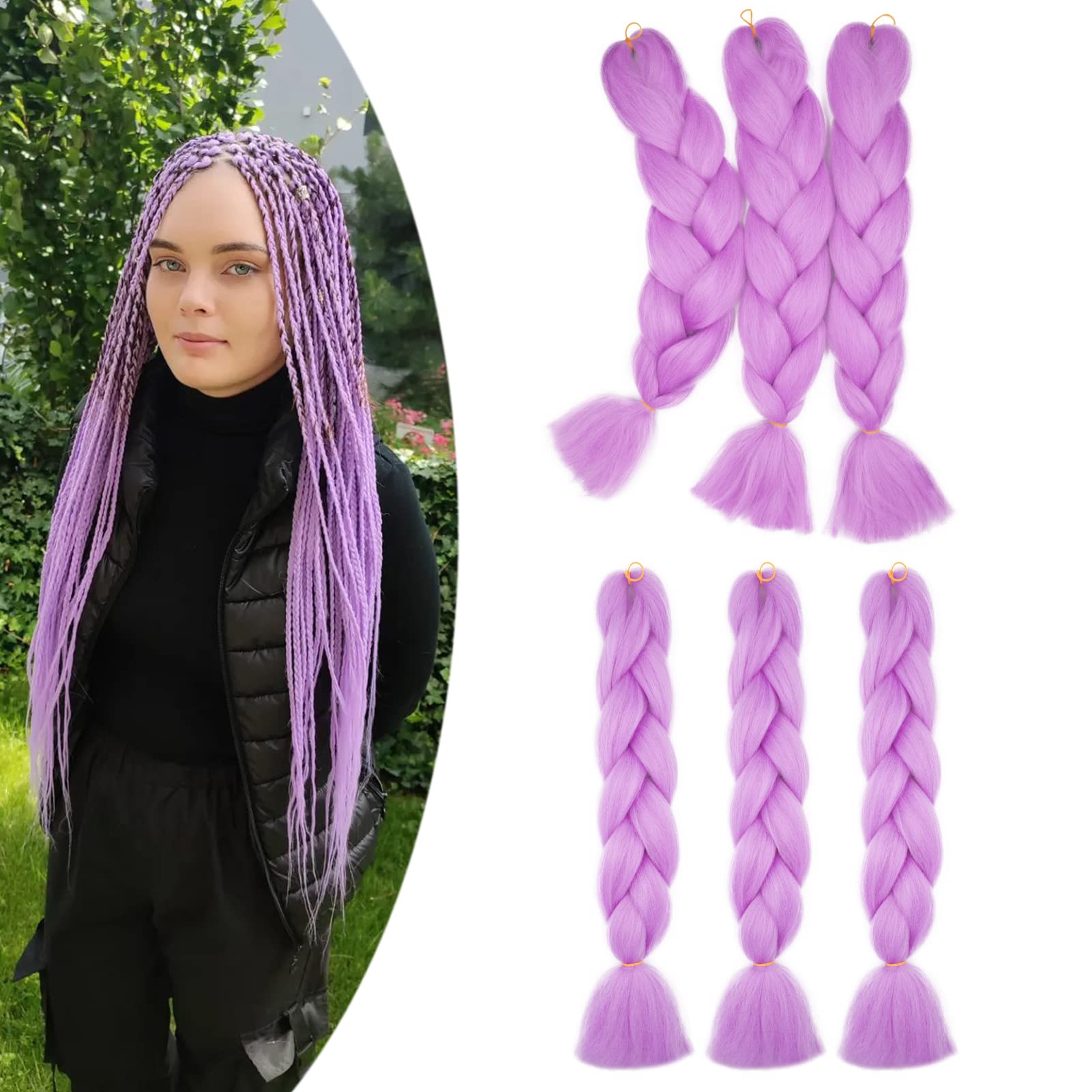 60cm Extensiones de Pelo Trenzas Africanas Castaño Oscuro Extensiones para Trenzas Africanas 1 pcs 100g Kanekalon Pelo para Trenzas Africanas Sintetico Extensiones de Trenzado Cabello Braiding — view 172