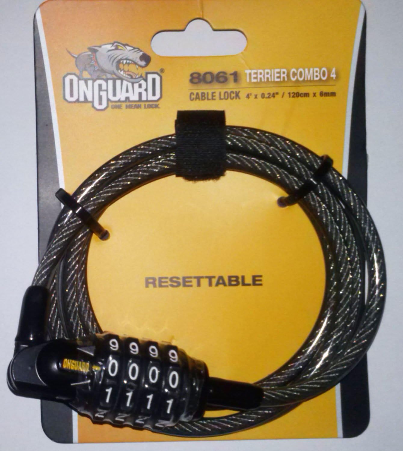 Onguard Unisex - Adult Terrier Bike Lock - Grey, 1size