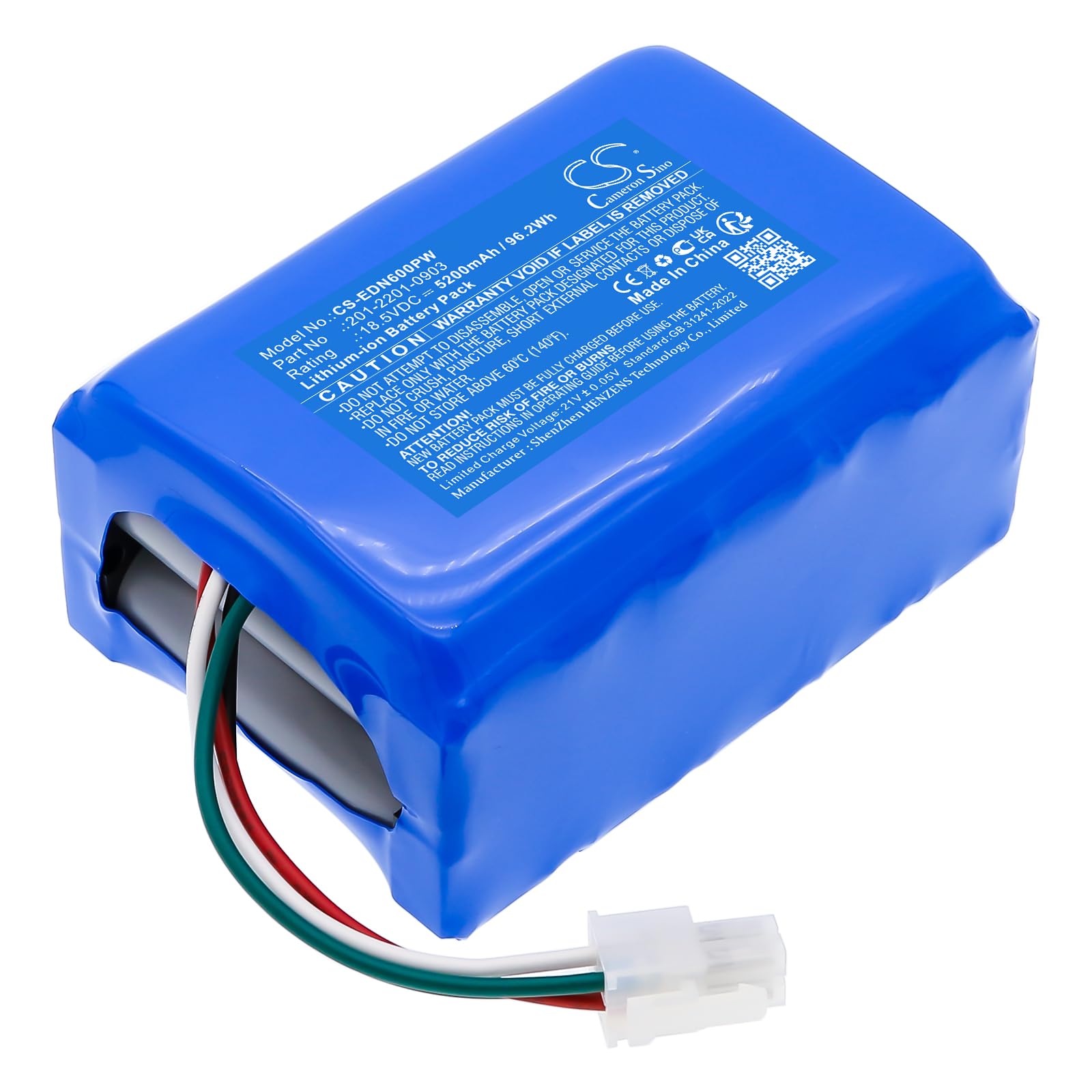 TECHTEK Batteria 5200mAh compatibile con [Ecovacs] BAIZE, G1-800, G1-800G, GOAT G1, GOAT G1 1600, Goat G1-800G, Goat G1-800W, GX, O1200 RTK, O800 RTK, GX-600, MPB11, MPB12 sostituisce 201-2201-0903