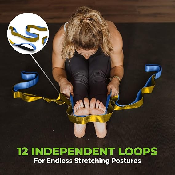 Gradient Fitness Physiotherapy Stretch Strap 12 Multi Loop Stretch Strap 1.5
