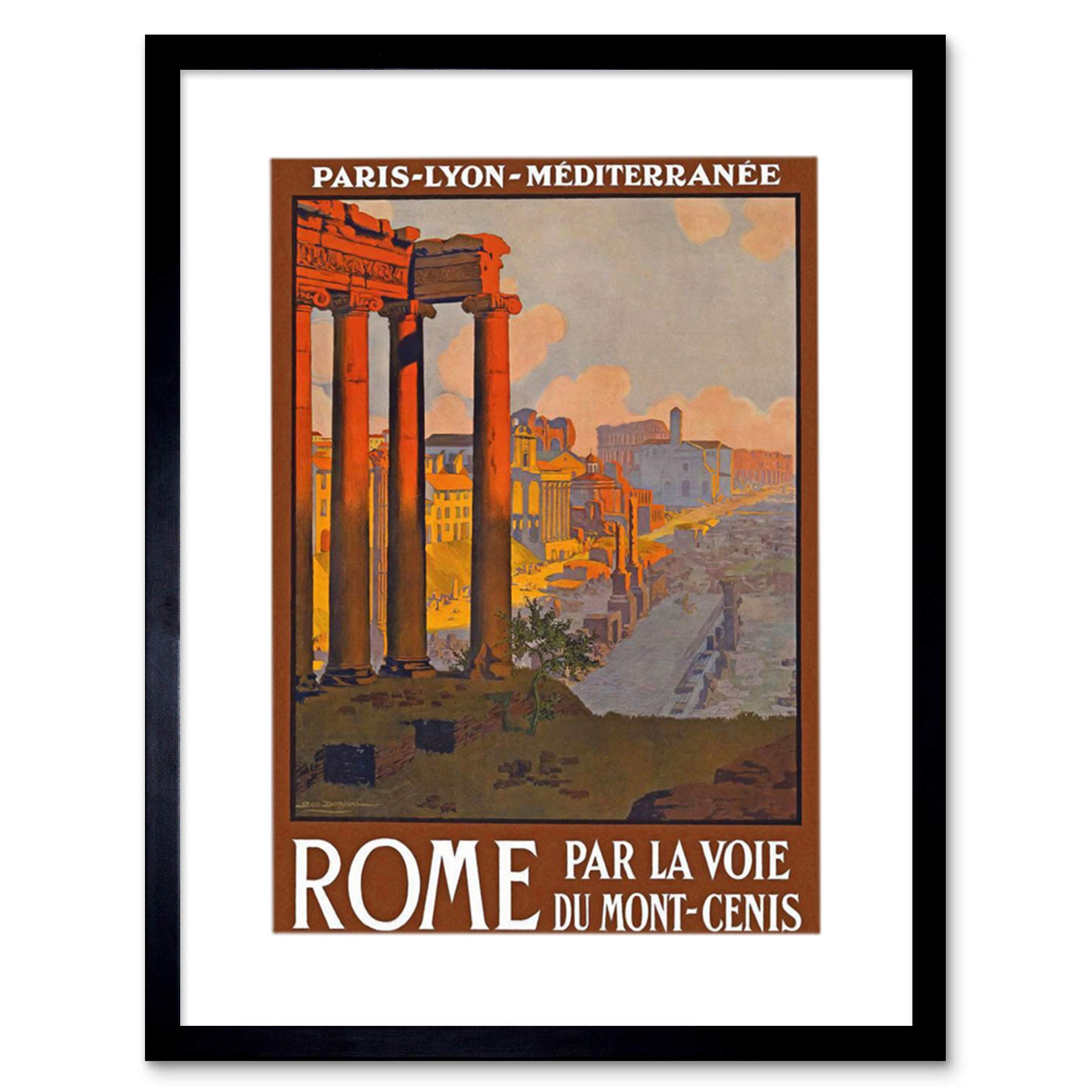 Wee Blue Coo Travel Ruin Forum Rome Italy Framed Wall Art Print