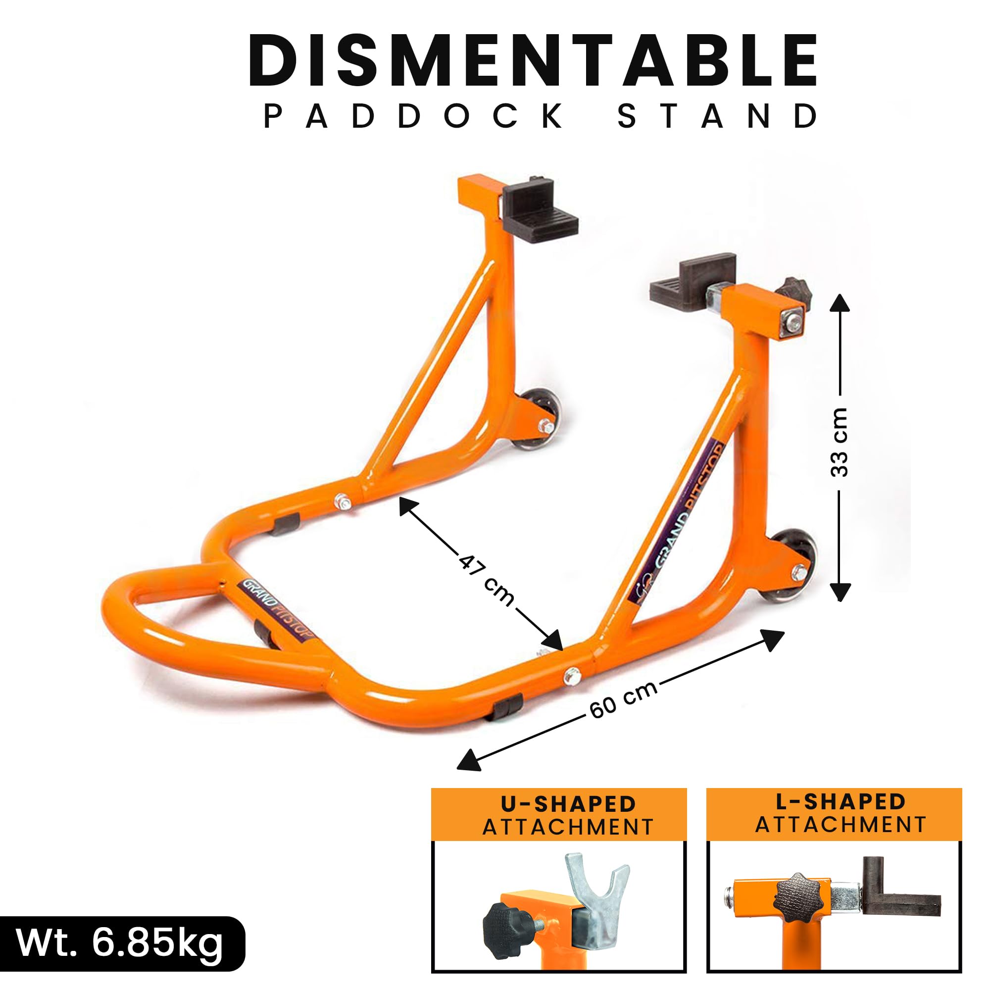 GRAND PITSTOP® Motorcycle Stand, Paddock Lift Stand for Rear Wheel