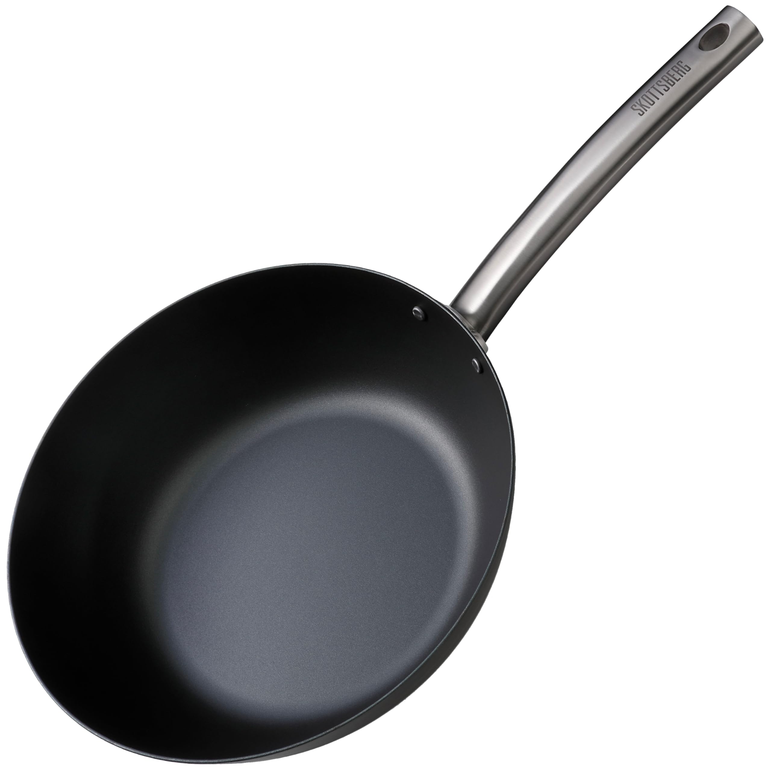 SKOTTSBERG Carbon Steel Wok, Pre-Seasoned (11