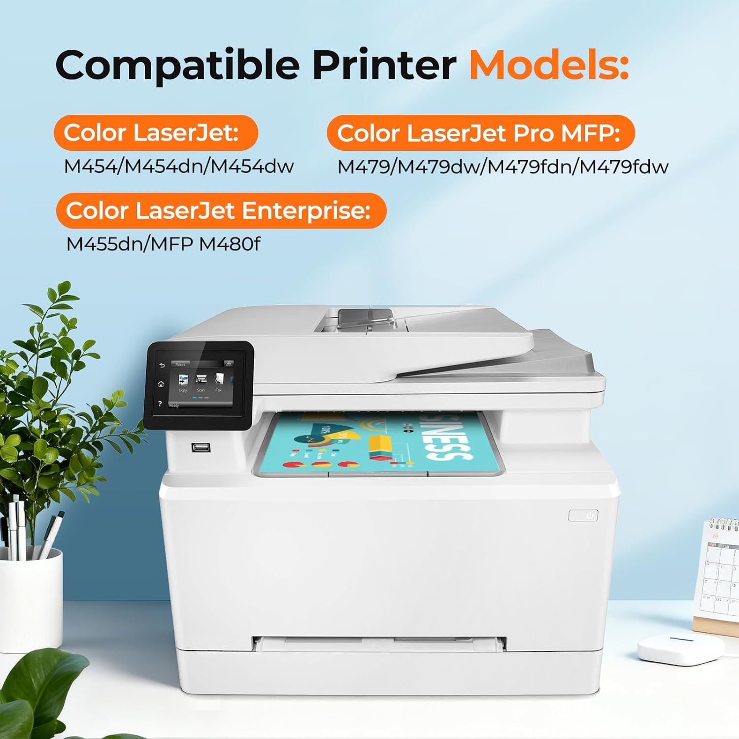 414X Toner Cartridges 4 Pack High Yield Compatible with MFP M479fdw for HP 414X 414A Toner Cartridge Work with Color LaserJet M454 M454dn M454dw Pro MFP M479 M479dw M479fdn Enterprise M455dn MFP M480f