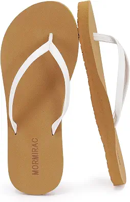Women's Slim Leather Flip Flops Beach Thong Sandals