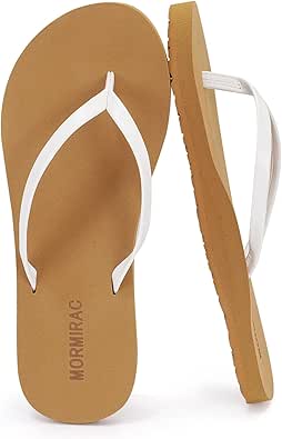 Women's Slim Leather Flip Flops Beach Thong Sandals