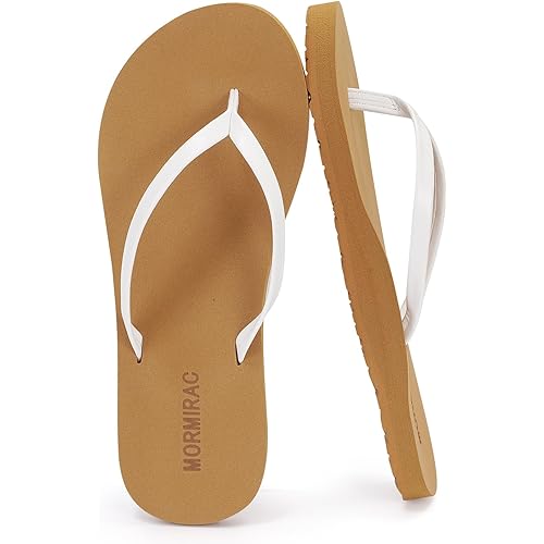 Womens Slim Leather Comfortable Flip Flops Summer Beach Thong Sandals Arch Support Non Slip