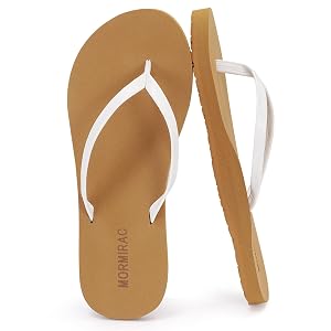 Womens Slim Leather Comfortable Flip Flops Summer Beach Thong Sandals Arch Support Non Slip