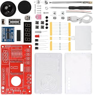 FM 87-108MHz Soldering Practice Radio Kit, LCD Display & Headphone Jack, DIY Soldering Project