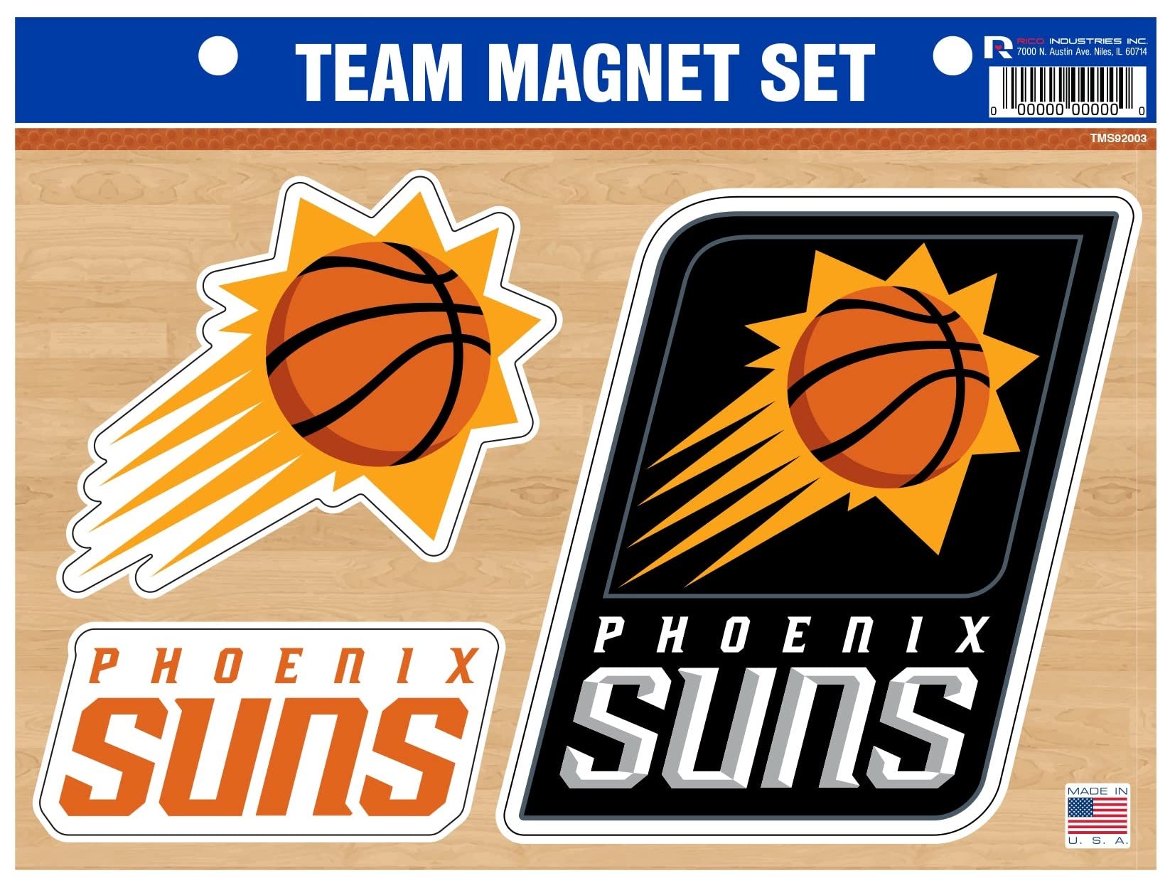 Rico Industries NBA Phoenix Suns Team Magnet Set 8.5" x 11" - Home Décor - Regrigerator, Office, Kitchen, Large