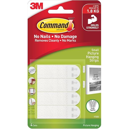 3M Command Picture Hanging Strips 8 strips 8kg