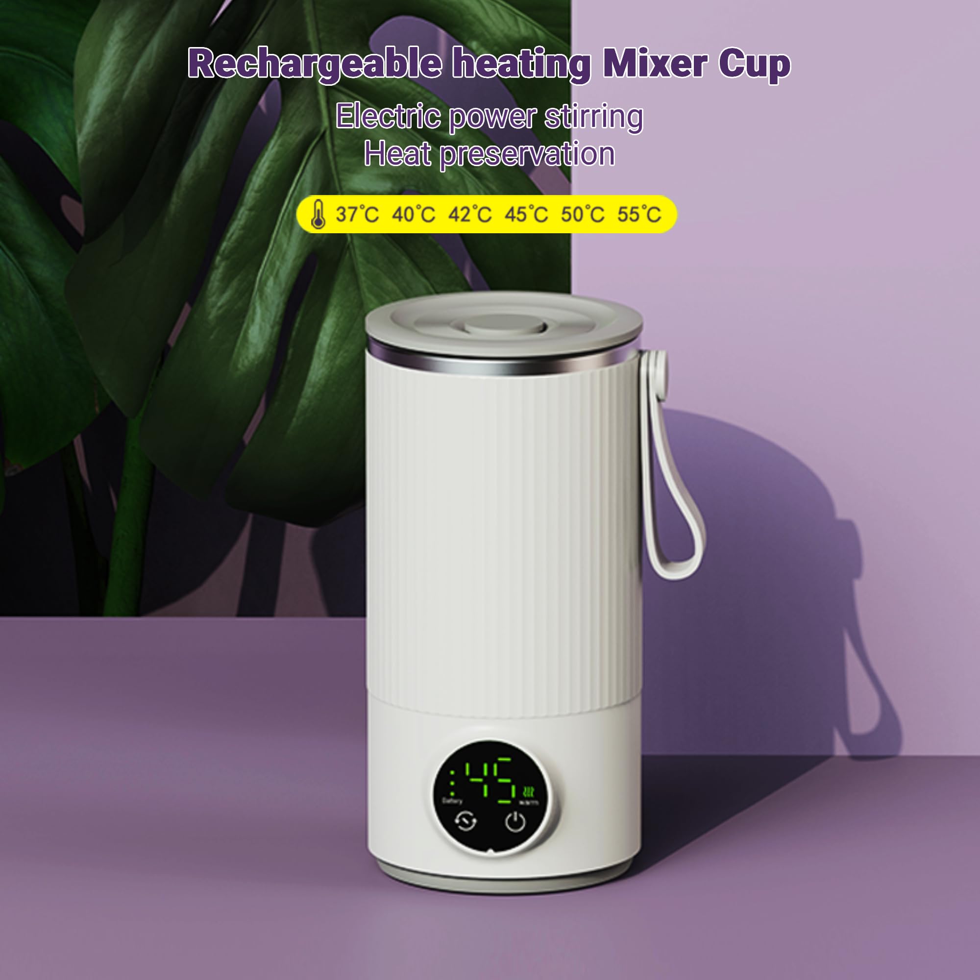 Podróżny Czajnik Elektryczny 400 Ml - Przenośny Mini Czajnik, Bezprzewodowy Mini Czajnik 6000 MAh z możliwością ładowania z 4 Biegami Podróżny Bojler na gorącą wodę ze Stali