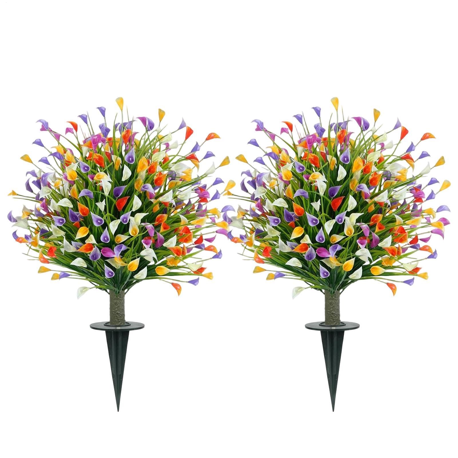 Flores artificiales realistas, estéticas, impermeables y resistentes a los