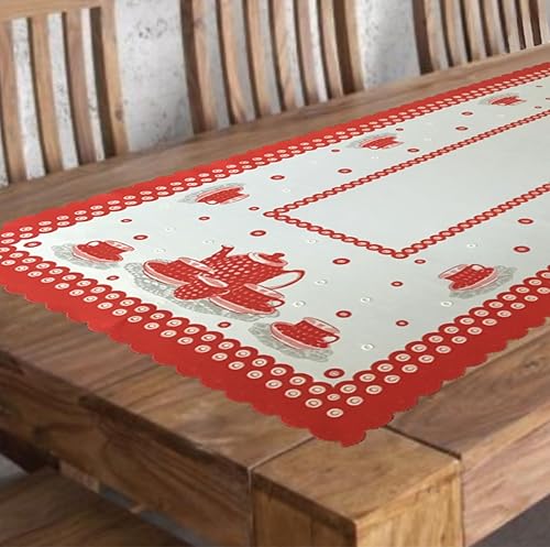 Miniatura 3 de Camino de mesa de cerámica polaca (rojo)