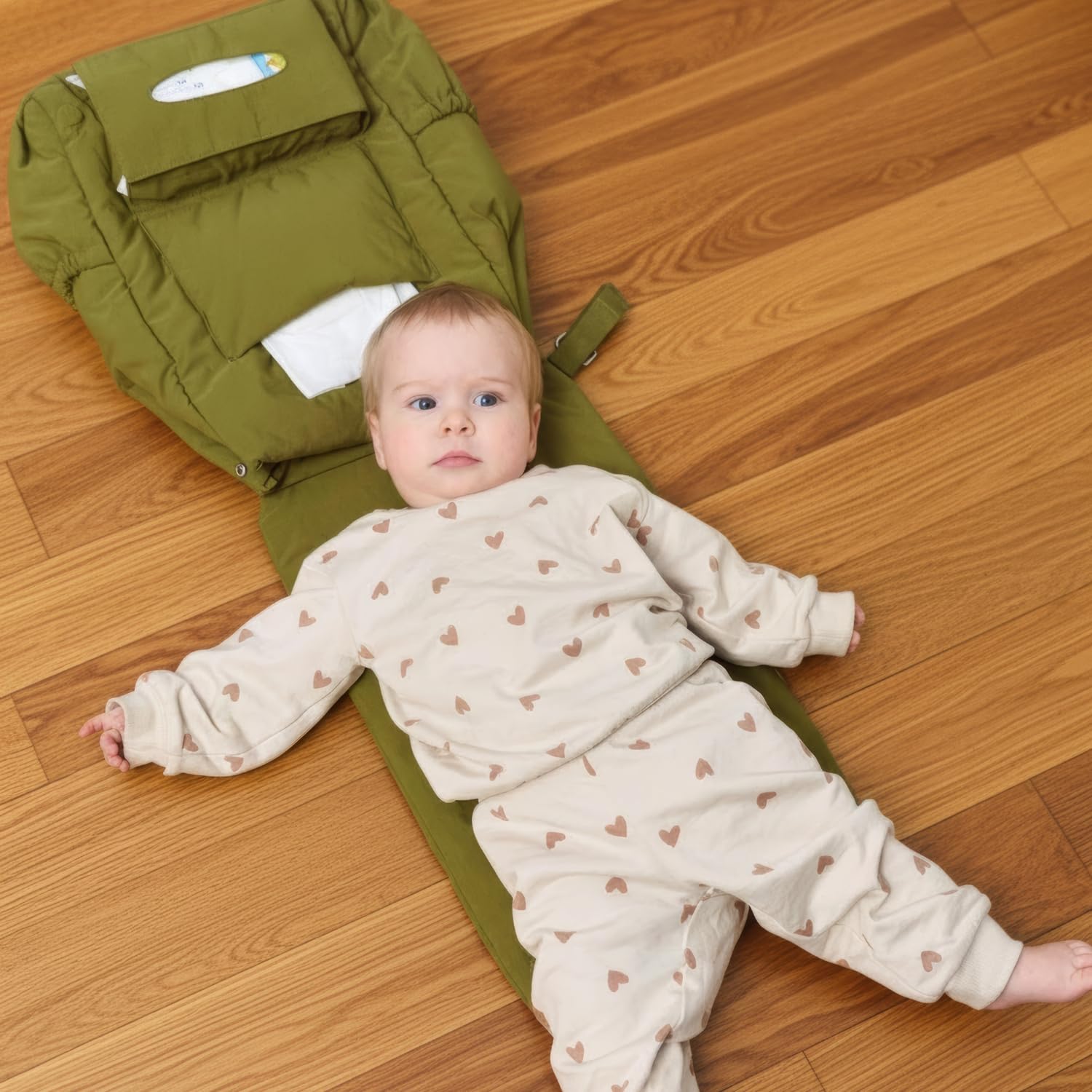 CHILDHOME, Zaino Fasciatoio Mellow, Materassino Fasciatoio Integrato, Scomparti Organizzati, Tasca Termica, Tasca Salviettine, Ganci Per Passeggino, Cachi