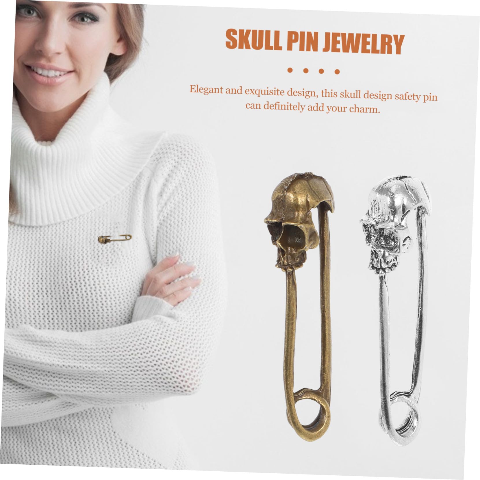 STOBOK 60stücke Skull Sicherheitsnadeln Robuste Sicherheitsnadeln Mit Sicherheitsverschluss Für DIY Bastelprojekte Und Modeaccessoires