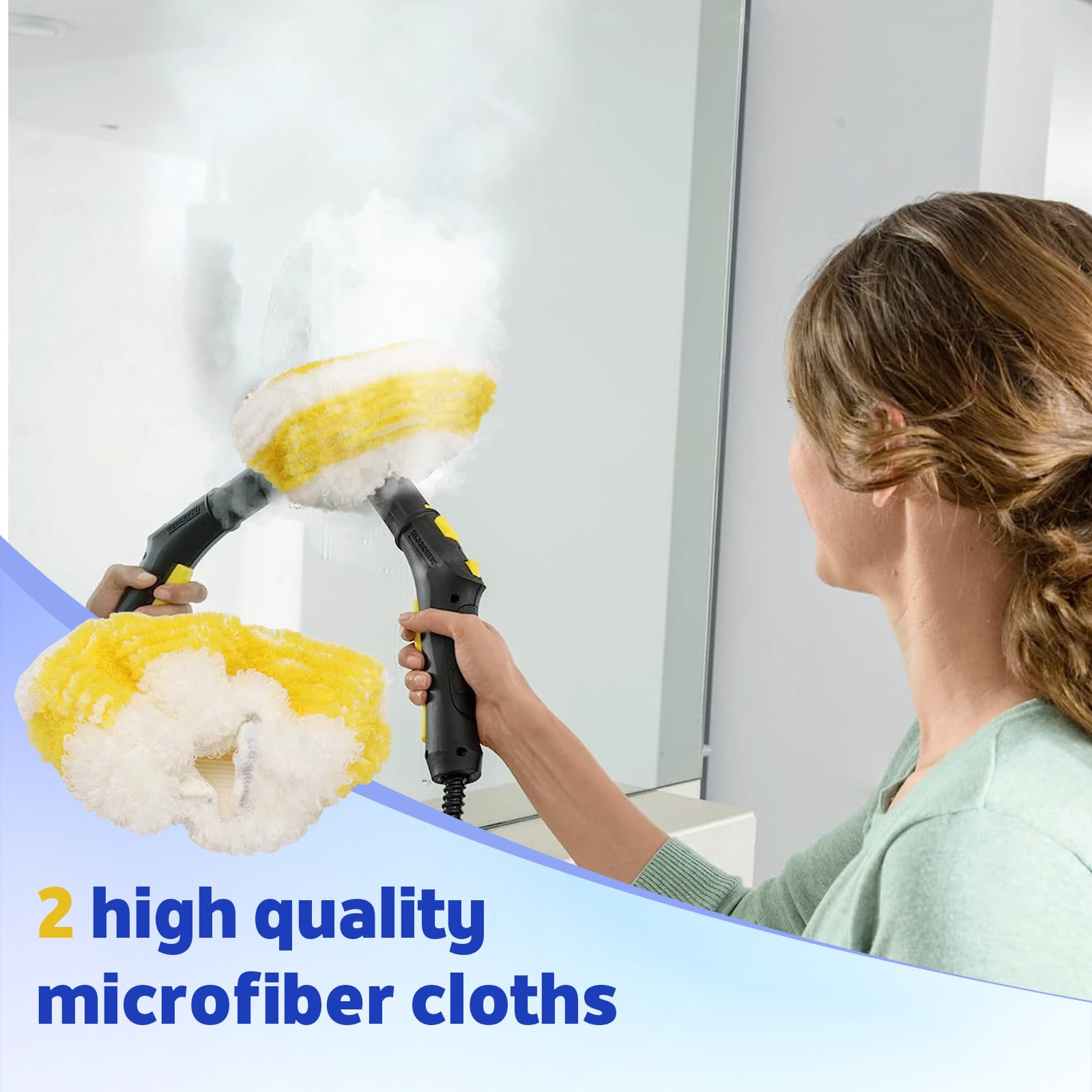 Lot de 12 accessoires pour nettoyeur vapeur Kärcher SC1 SC2 SC3 SC4 SC5, brosses à joints, brosse ronde, buses d'alimentation, buse manuelle, chiffon en microfibre, pièces de rechange pour nettoyeur
