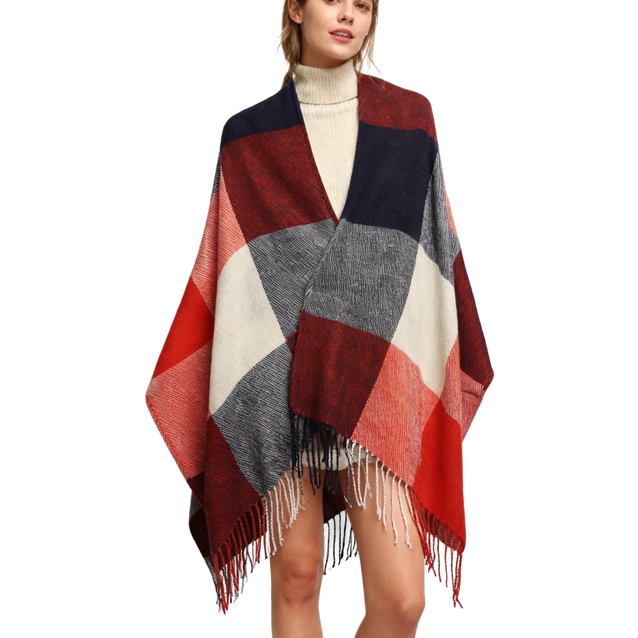 Miss Lulu Ladies Scarves Winter Warm Tartan Shawls Cashmere Feel Wraps for Women
