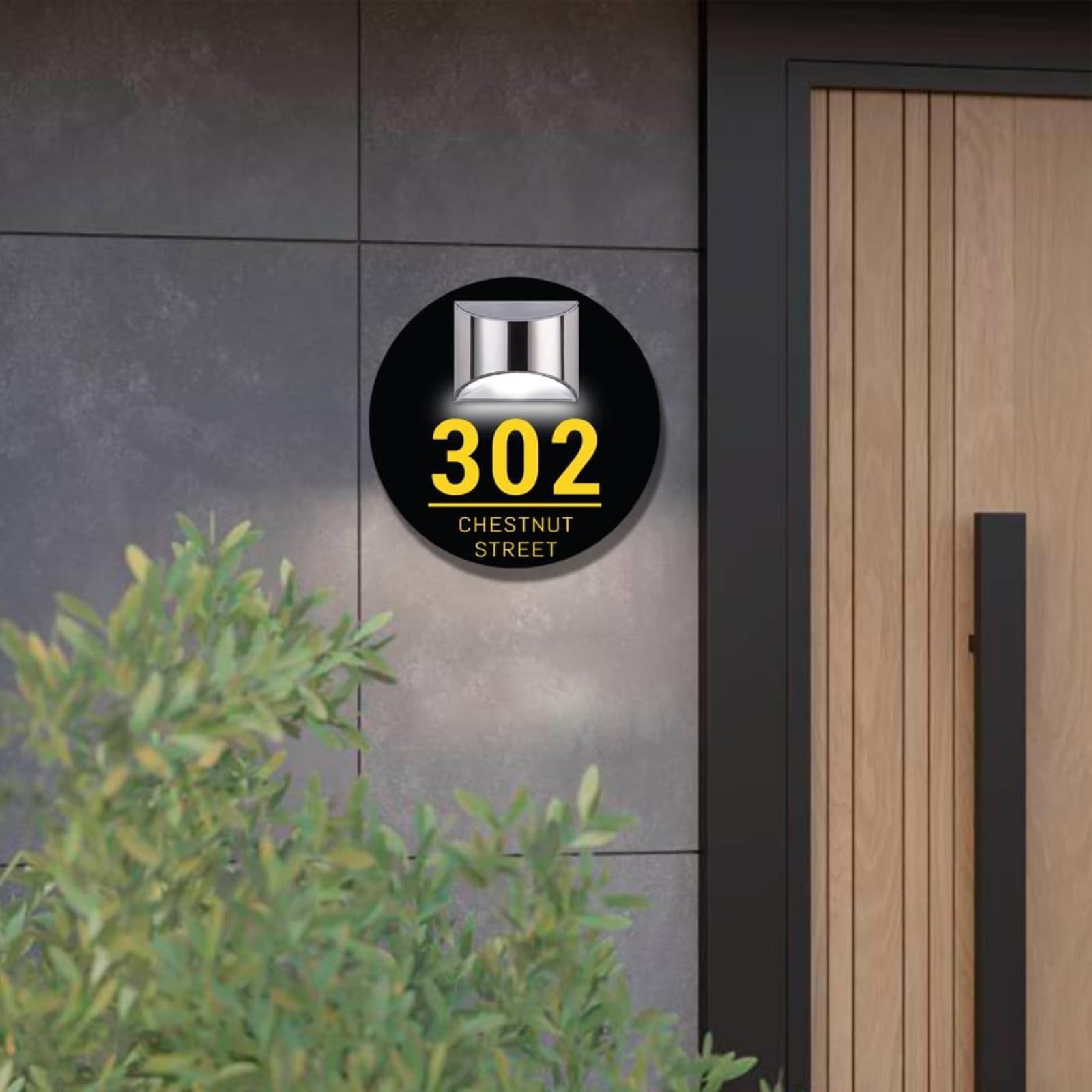 Gepersonaliseerde zonne-moderne deurplaque, adresplaque Gepersonaliseerde zonne-moderne deurplaque, adresplaque