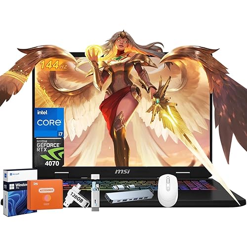 MSI Crosshair 16 Gaming Laptop, NVIDIA RTX 4070 8GB GDDR6, Intel i7-14650HX 5.2GHz (Beats i9 13900H), 16" FHD+ 144Hz IPS Display, 64 GB DDR5, 1 TB SSD, Wi-Fi 6E, Win11 Pro, Backlit KB, w/Accessories