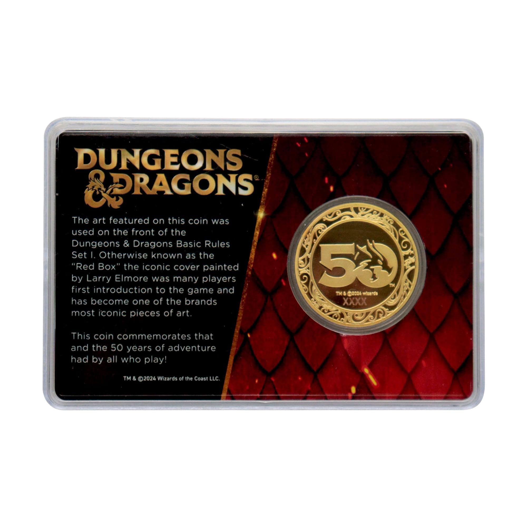 Dungeons & Dragons - 50th Anniversary 24k Gold Plated Coin With Colour Print