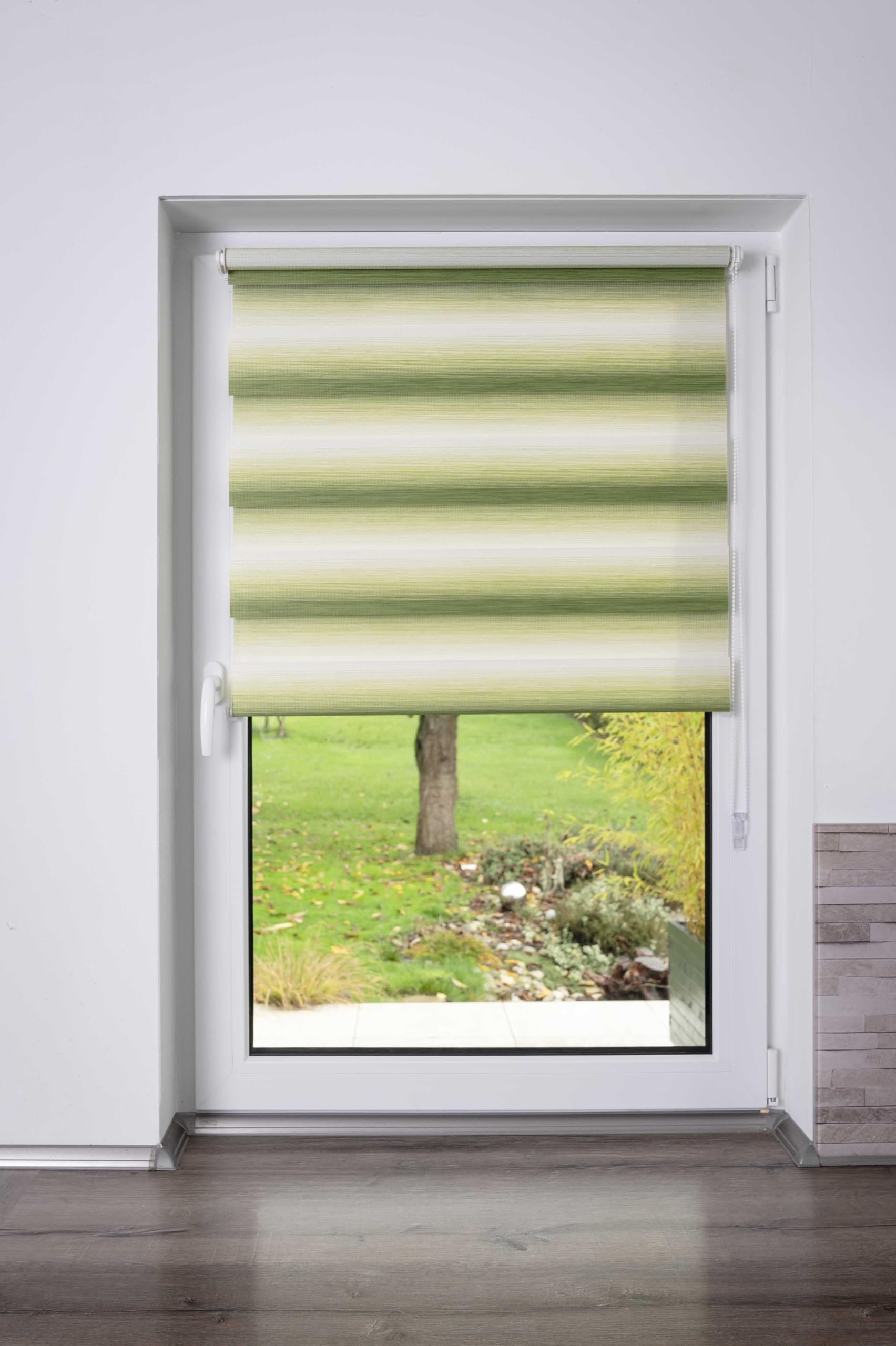 Khome K-Home® Klemmfix Doppelrollo Madrid ohne Bohren Farbverlauf Grün B40 x H150 cm – Bild 5