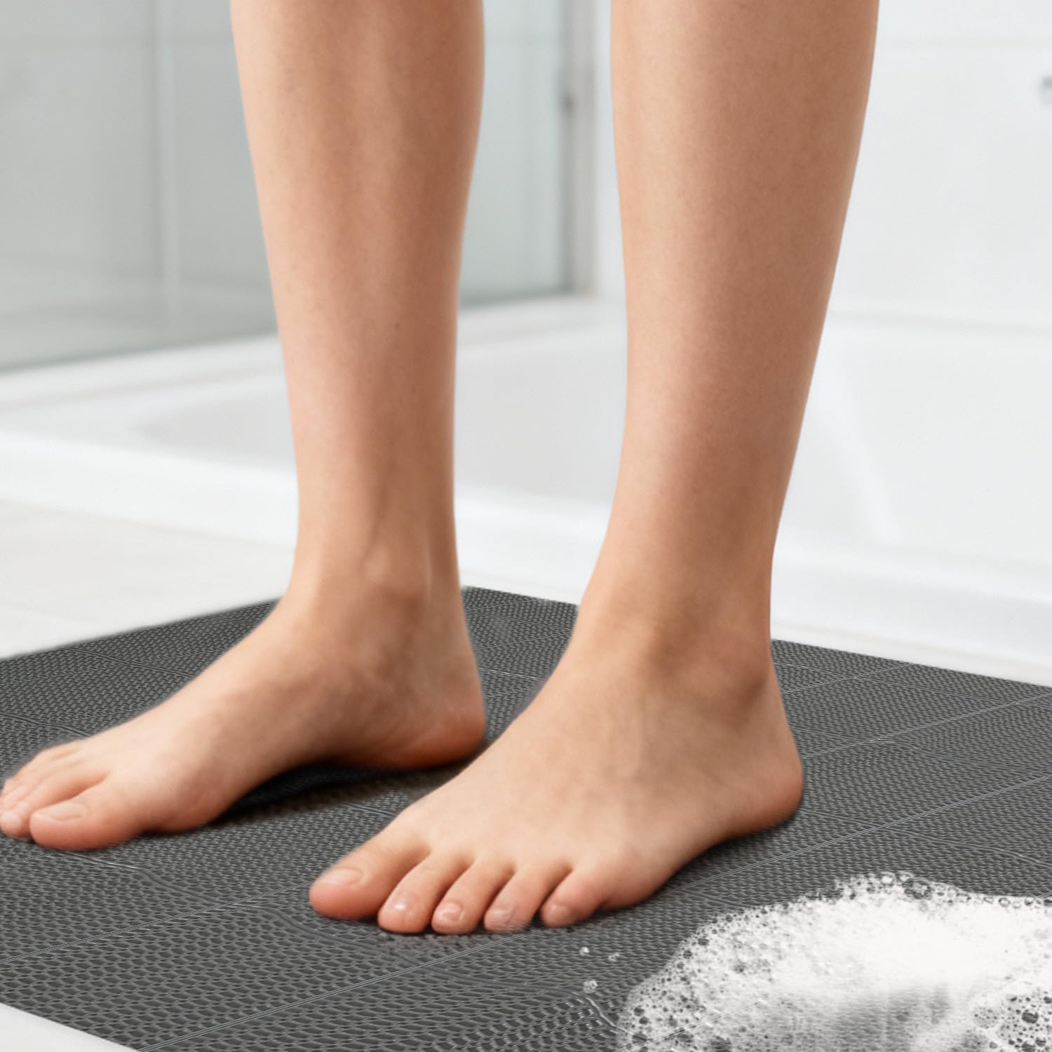 Outdoor Indoor Anti-Slip Mat, Drainage Non Slip Mats Commercial Floor Mat Mesh Hollow Door Mat Roll for Swimming Pool Garage Restaurant Sauna SPA, 118.8 x 35.4 inches(300 x 90cm)