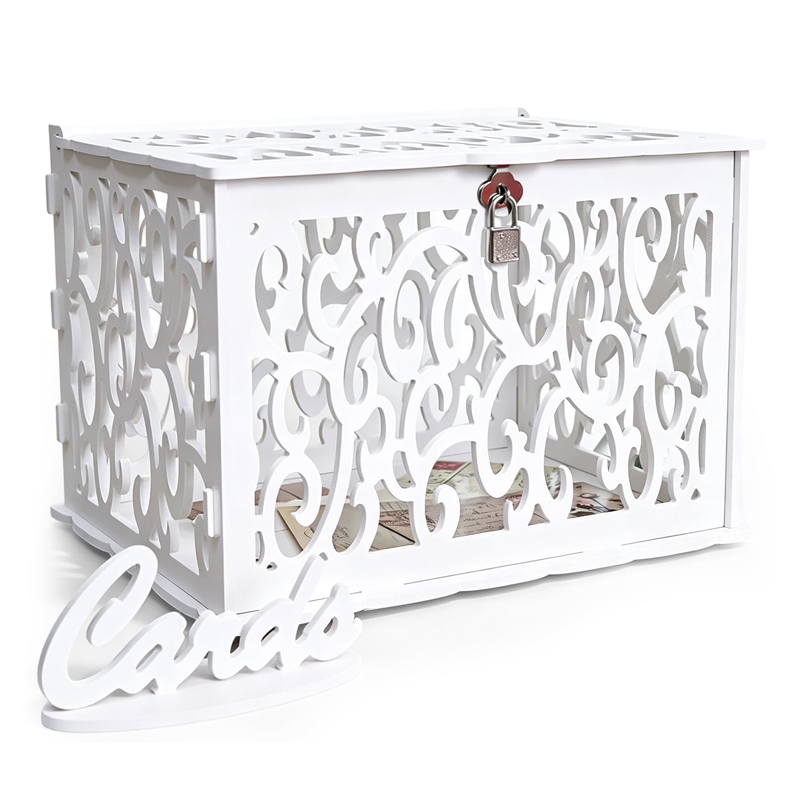 Caja grande para regalos de dinero con diseño elegante en PVC texturizado