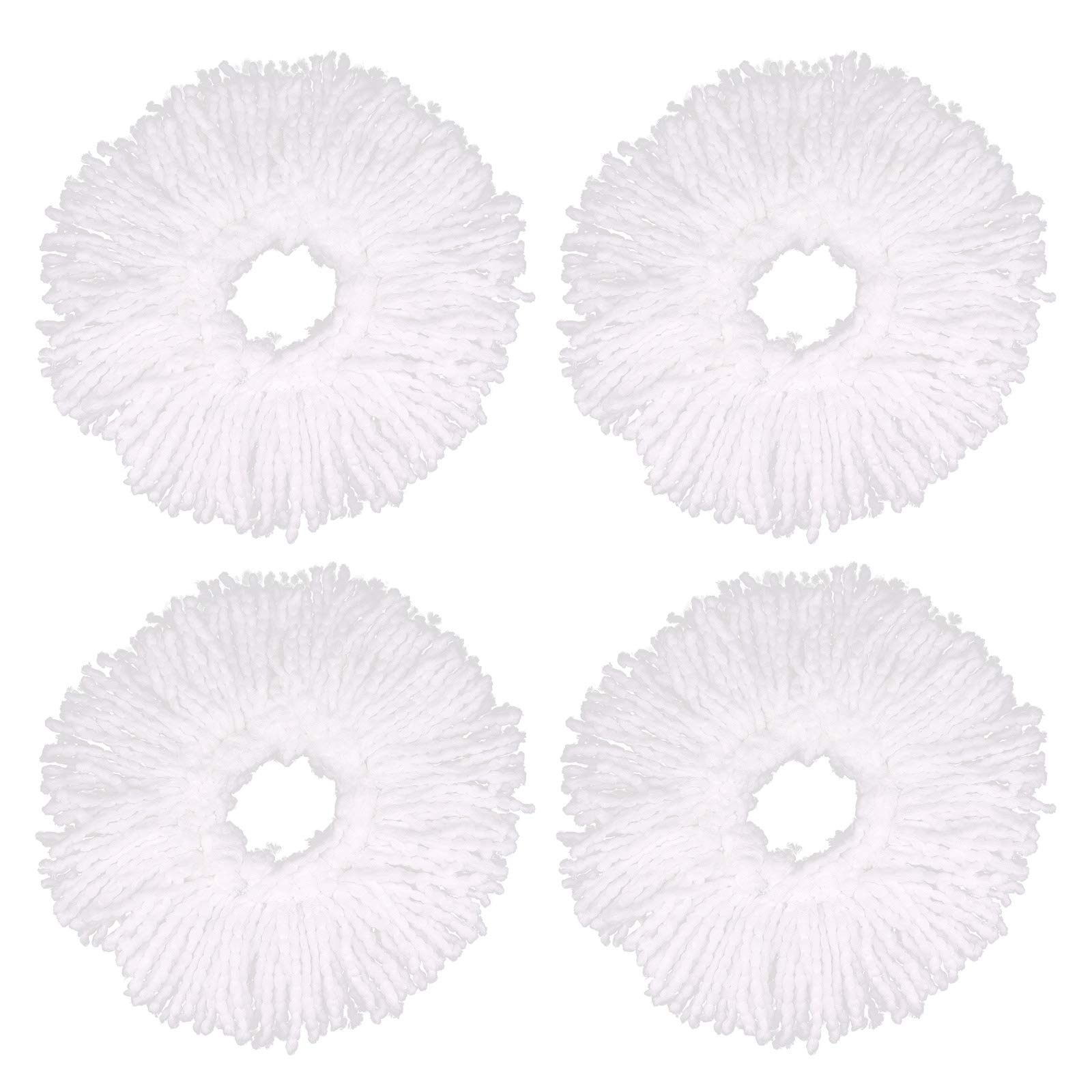4Pcs Disc Mop Testina Sostitutiva, Testa Rotante di Ricambio per Mocio Mop Testina Sostitutiva in Microfibra Ricambio Spazzolone Rotondo (Diametro 16CM)