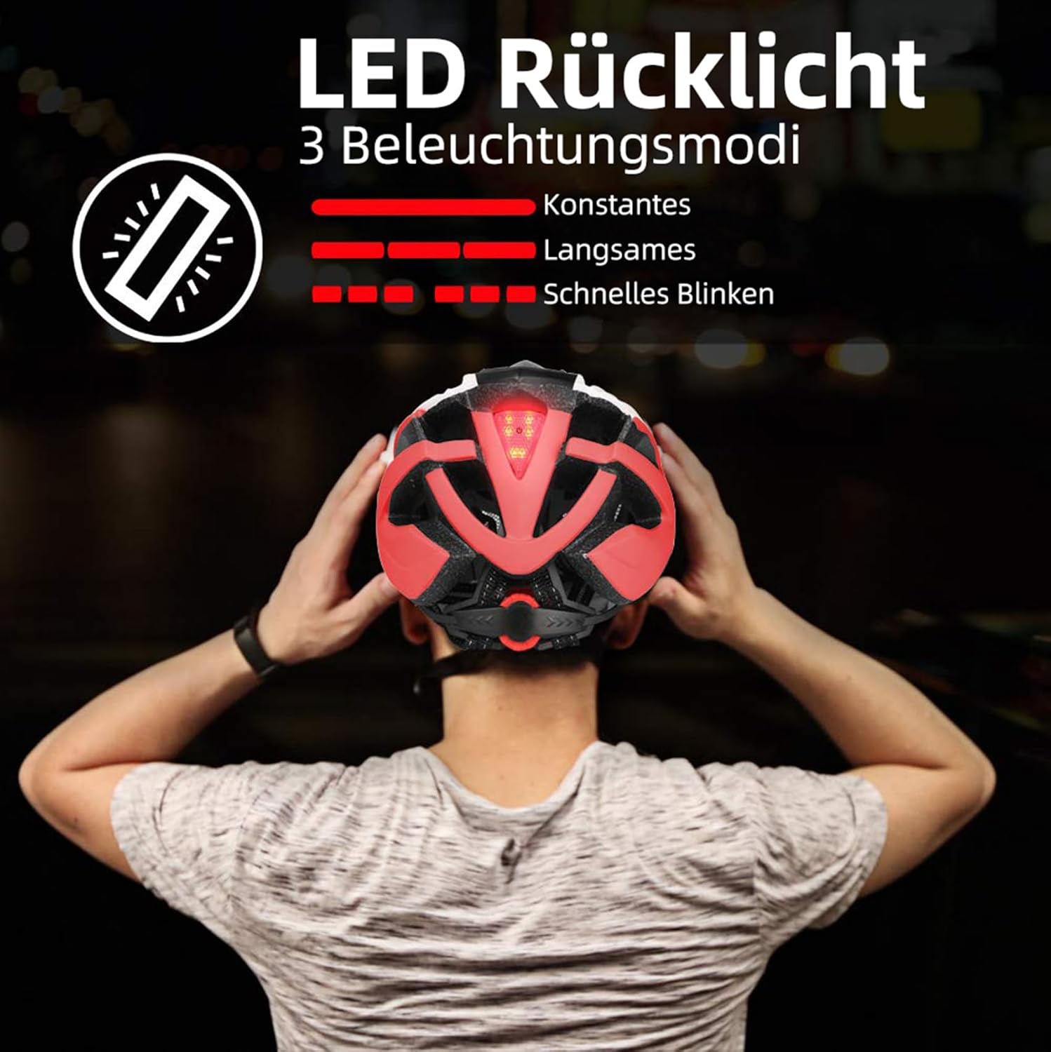 Funkcia LED svetla prilby Shinmax