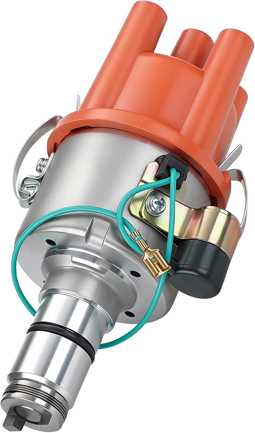 Ignition Distributor w/Cap & Rotor Point Type No Vacuum for VW Beetle Karmann Ghia Transporter Rabbit Scirocco Porsche 356B 1.2L-1.6L 4-Cyl 1955-1979 Replaces 31-946 0231178008