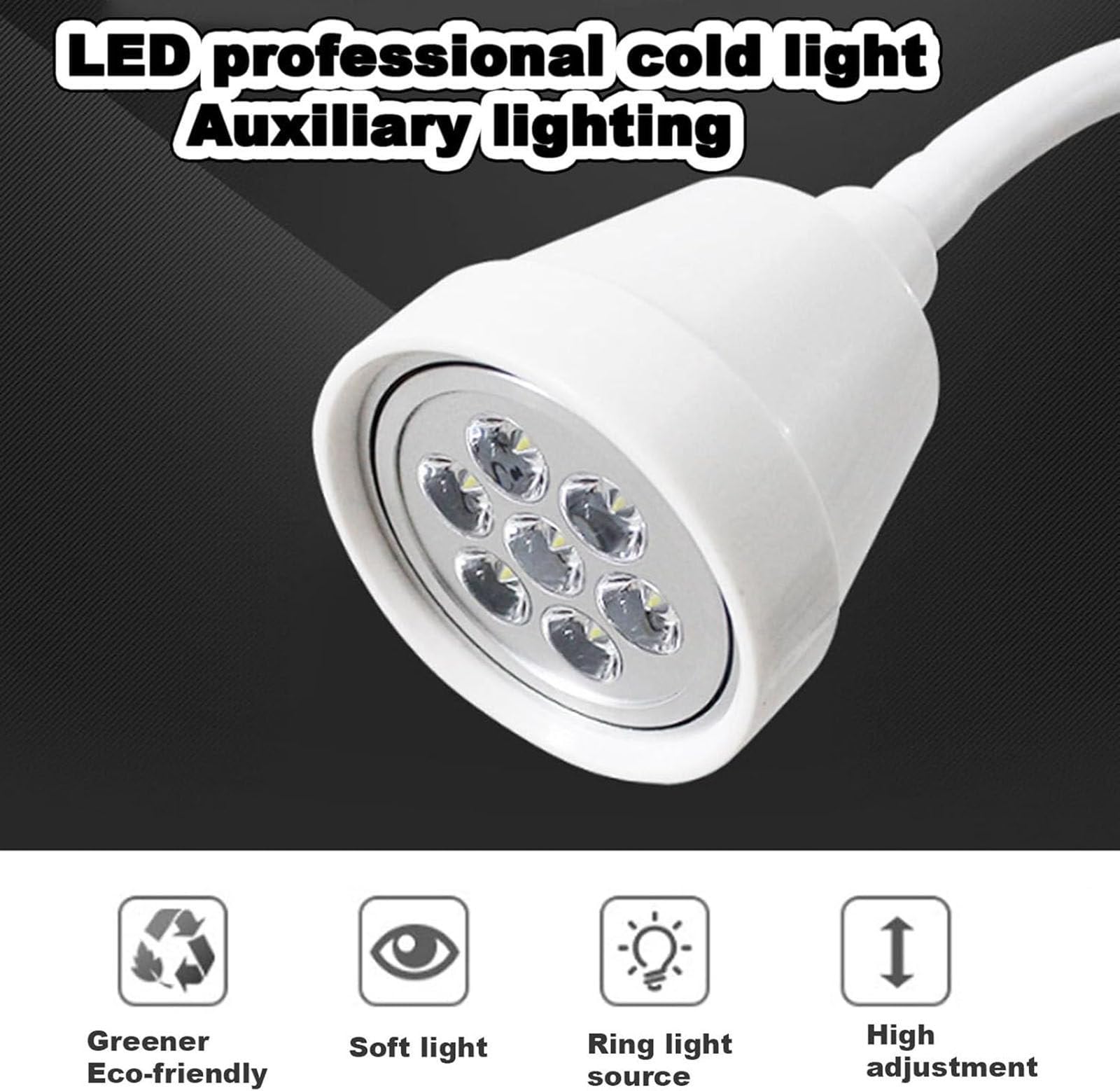 Höhenverstellbare Untersuchungsleuchte,Bodenstehend LED-Untersuchungsleuchte,mit 7 hocheffizienten LED-Lampen,für die Gynäkologie, Ambulanz,Um 360° Drehbare