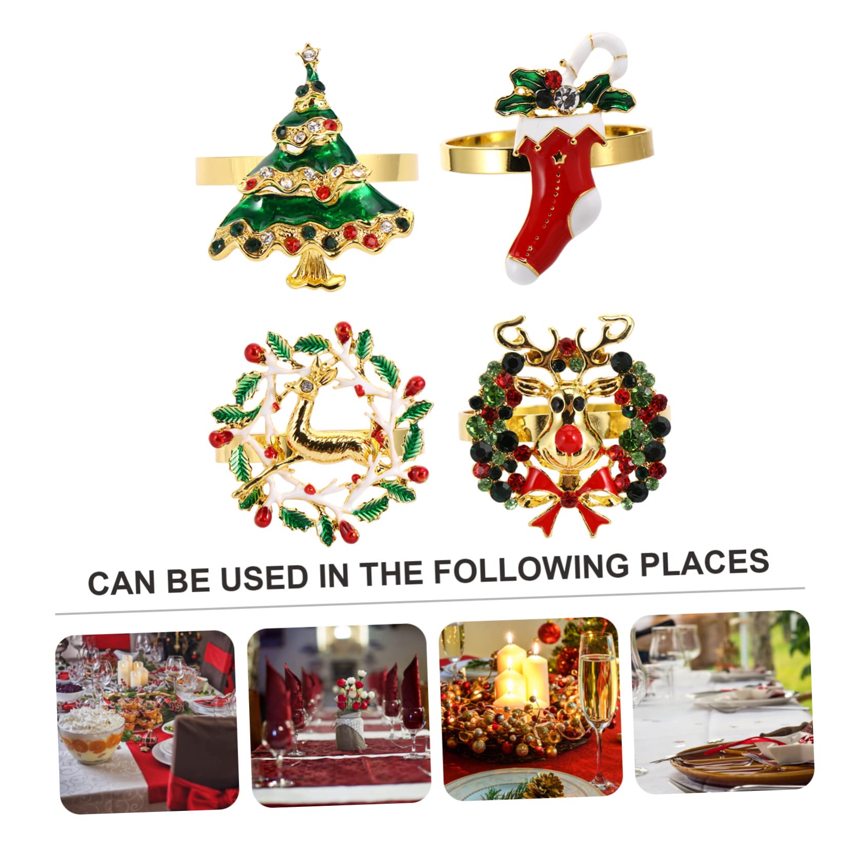 Ciieeo 12stücke Weihnachtsserviettenringe Mit Filigranen Und Schneeflockenmotiven Tischdekoration Für Festliche Anlässe Und Weihnachtsfeiern
