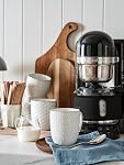 LE TAUCI Coffee Mugs 16 oz, Ensemble de tasses ceramiques, coupes d'emboîtement pour latte, thé chaud, Cappuccino, Mocha, cacao, lave-vaisselle en sécurité, costume pour le mariage chaud à la maison- 3.8 d'un pouce, ensemble de 4, Blanc arctique