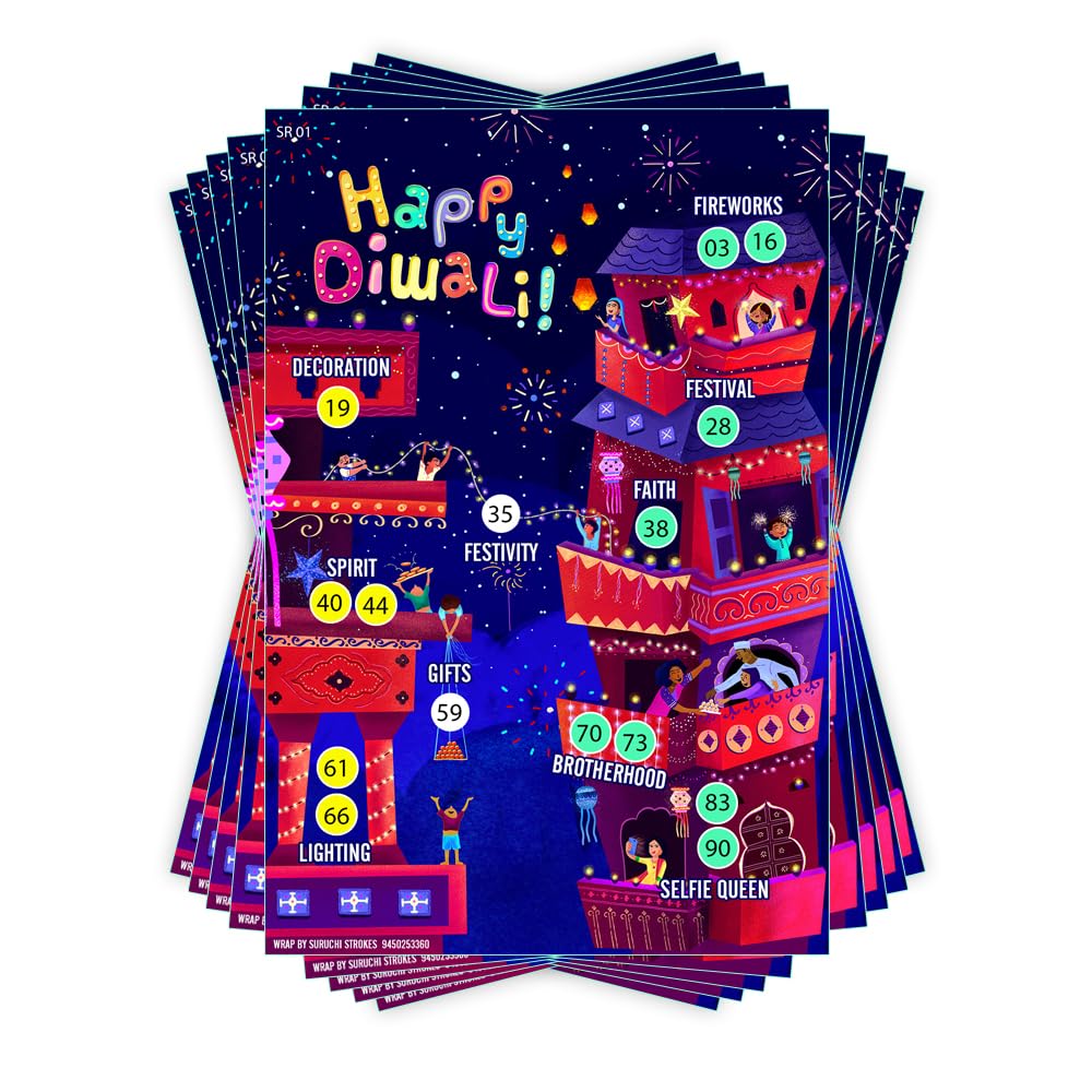 Suruchi Strokes Happy Diwali Theme Tambola Tickets, Ganesh laxmi New Housie Games, Dipawali Collection for Festival Party (20 Tickets) (B0DGLMB8NP) Amazon Price History, Amazon Price Tracker