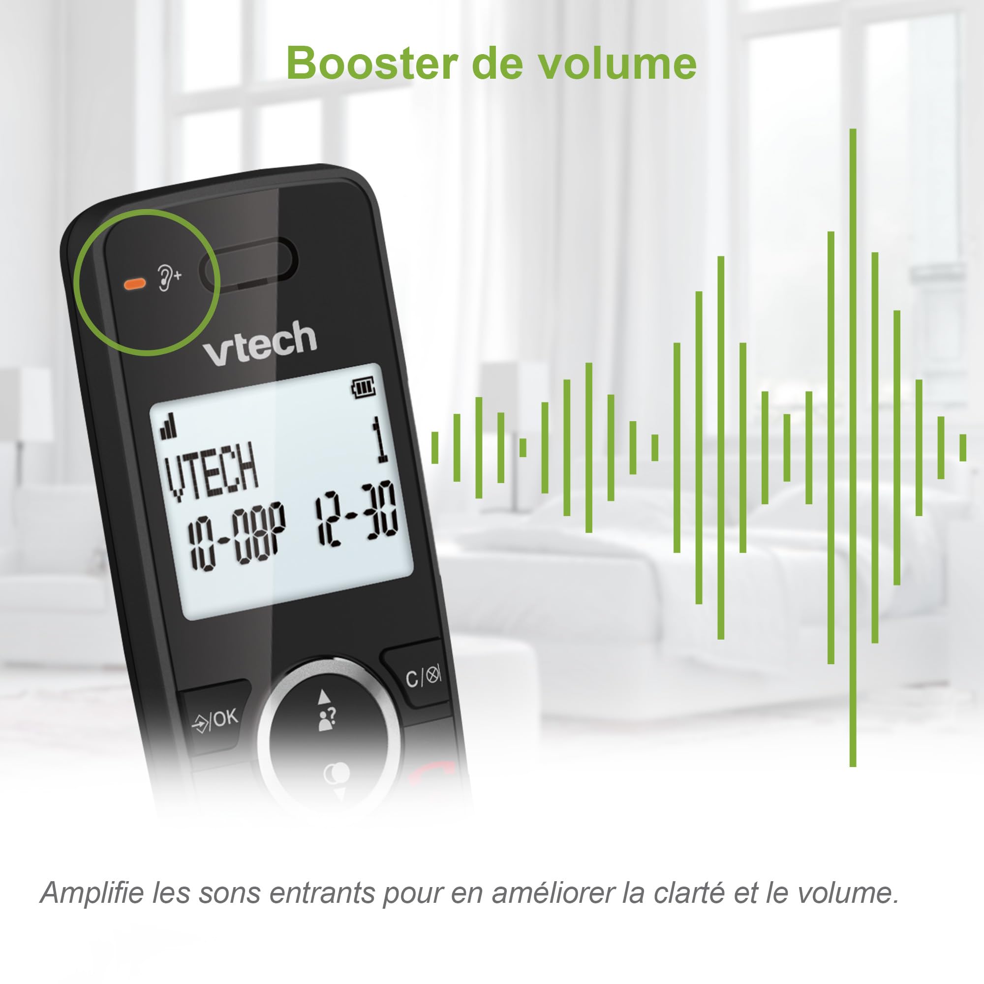 Teléfono Inalámbrico VTech ES2001 Duo – 2 Teléfonos DECT, Bloqueador De Llamadas, Amplificador De Volumen, 18h Autonomía, Pantalla Retroiluminada