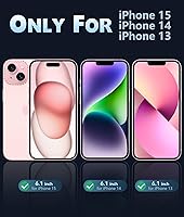 Vista 2 de FNTCASE - Funda para iPhone 15, iPhone 14 y iPhone 13, magnética, translúcida, fina y antigolpes, protección de grado militar, resistente a caídas