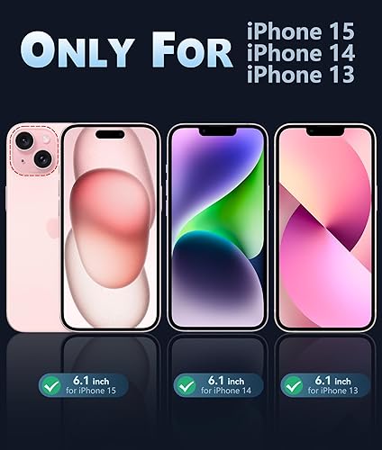 Miniatura 2 de FNTCASE - Funda para iPhone 15, iPhone 14 y iPhone 13, magnética, translúcida, fina y antigolpes, protección de grado militar, resistente a caídas,