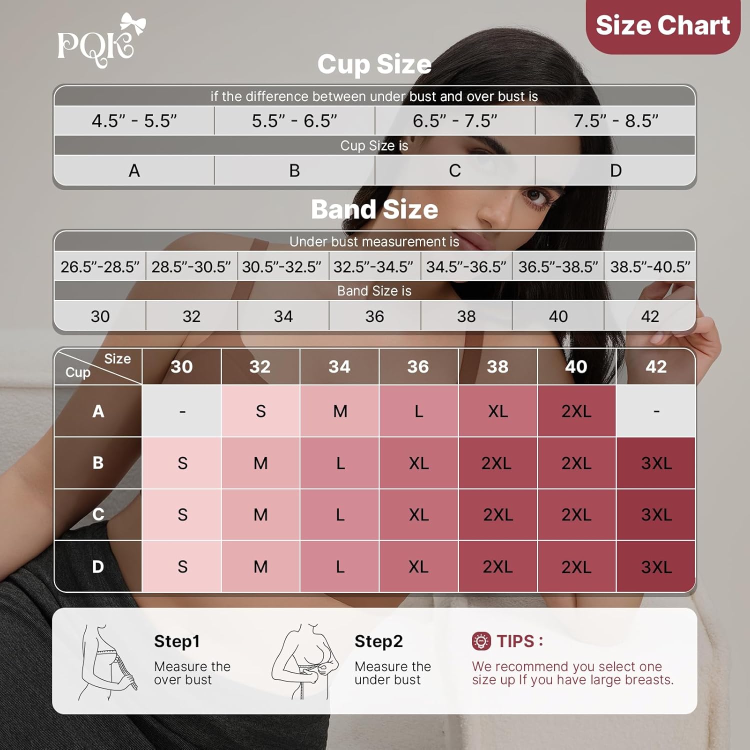 Deep V Neck Seamless T-Shirt Bra - Comfy Wireless Push-Up Bra for Women, Smooth Invisible No Underwire Bralette - Image 8